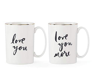 Kate Spade Bridal Party Love You More Mugs, 1.45 LB, White