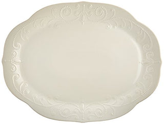 Lenox French Perle Oval Platter, White