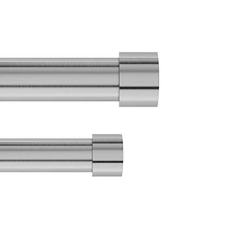Umbra 1014401-411 Cappa 1-Inch Double Curtain Rod, Includes 2 Matching Finials, Brackets & Hardware, 66 to 120-Inch, Nickel by Umbra