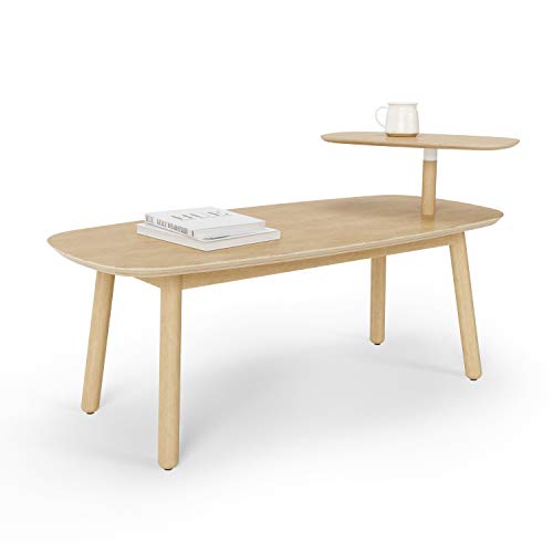 Umbra Swivo Tiered Modern Design Coffee swiveling Table Tops, Large, Natural