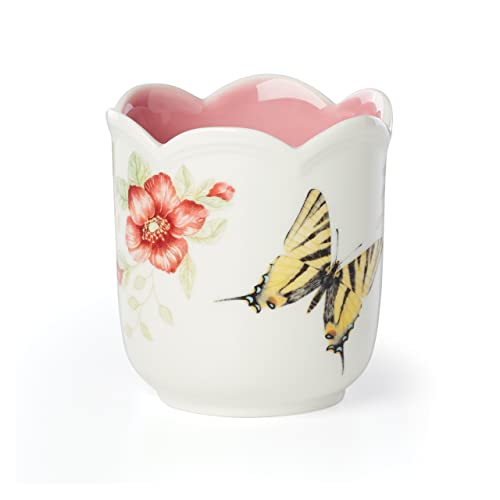 Lenox Butterfly Meadow Scalloped Pink Citrus Candle, 1.20 LB, Multi
