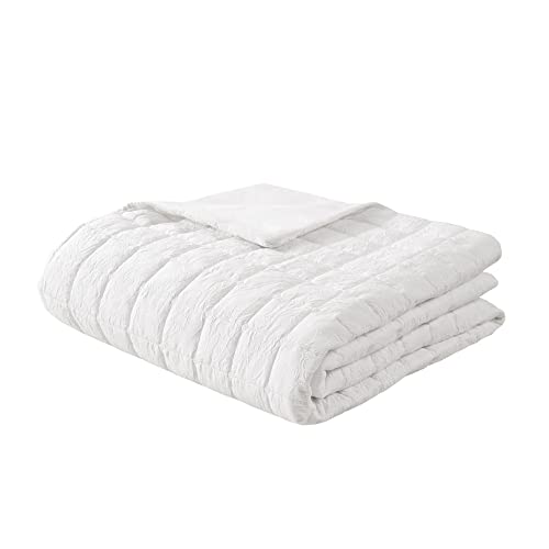 N Natori Cocoon Duvet Classic Box Quilting Design (Insert NOT Included) All Season Soft Oversized Cover for Comforter Bedding Set, Matching Shams, King/Cal King (110 in x 96 in), White 3 Piece