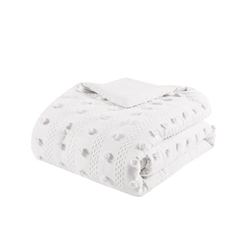 Intelligent Design Clip Jacquard Comforter Set with Ivory Finish ID10-2188