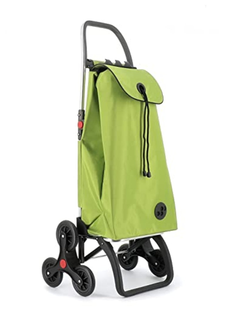 ROLSER I-Max MF 6 Wheel Stair Climber Foldable Shopping Trolley - Lime