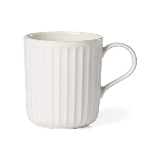 Lenox French Perle Scallop Mug, 0.70 LB, White