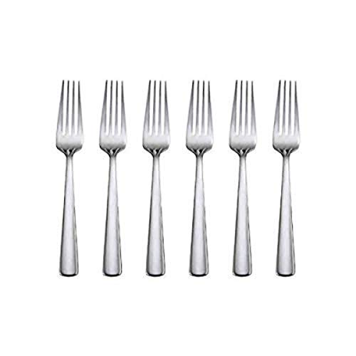 Oneida Aptitude Everyday Flatware Salad Forks, Set of 6, 18/0 Stainless Steel, Silverware Set