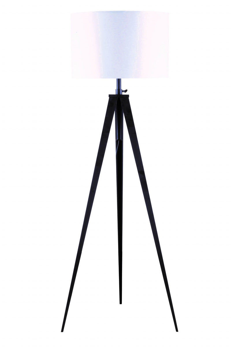 Home Outfitters White And Black Metal Tripod Floor Lamp