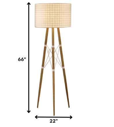 Home Outfitters 22 X 22 X 66 White Aluminum Floor Lamp