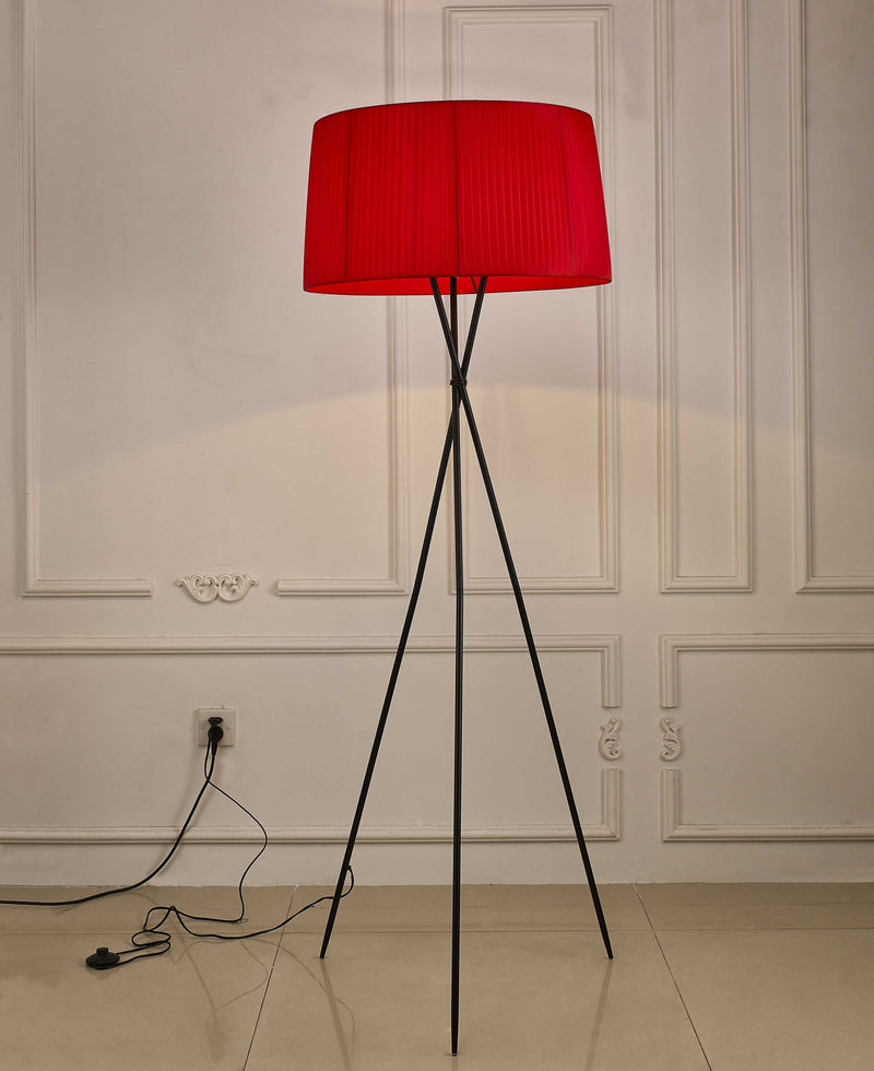 Home Outfitters 20 X 20 X 69 Red Metal Floor Lamp