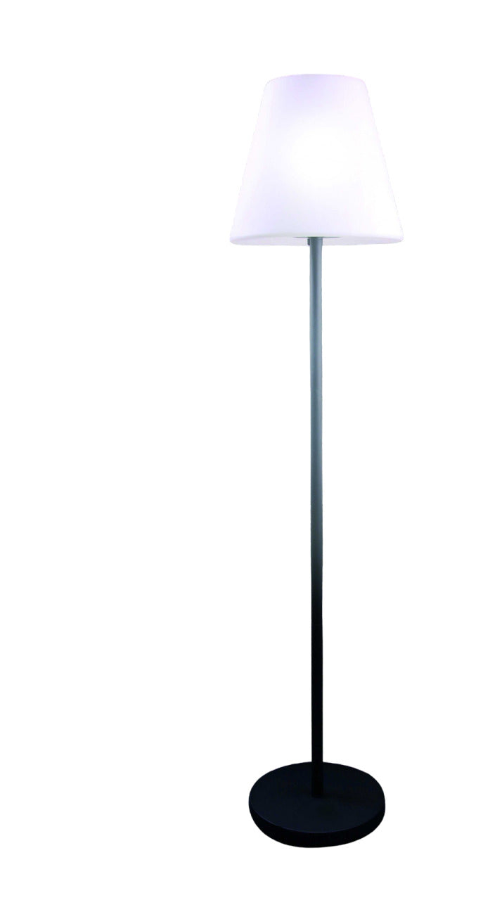 Home Outfitters 60" Traditional And Trendy Black Metal Floor Lamp With White Shade