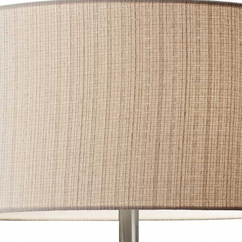 Home Outfitters 60" Solid Wood Novelty Floor Lamp With Beige Drum Shade