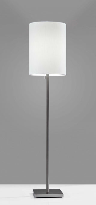 Home Outfitters Floor Lamp Classic Silhouette Brushed Steel Metal