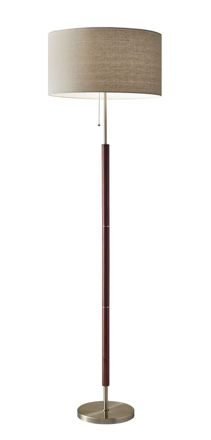 Home Outfitters 66" Traditional Shaped Floor Lamp With Brown Drum Shade