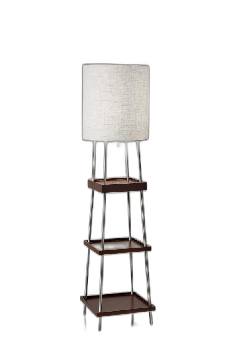 Home Outfitters 63" Column Floor Lamp With White Drum Shade