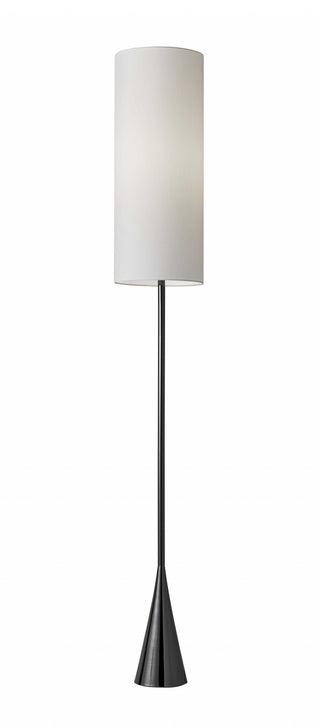 Home Outfitters Dramatic Floor Lamp Bell Shaped Base In Black Nickel Finish Metal