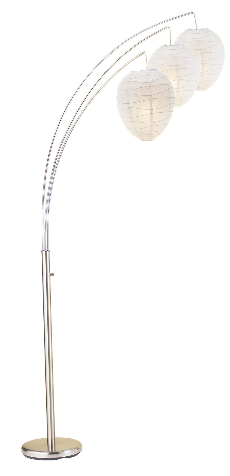 Home Outfitters 11" X 46"X 82" Brushed Steel Metal Arc Lamp