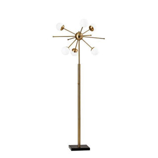 Home Outfitters 64" Brass Six Light Novelty Floor Lamp