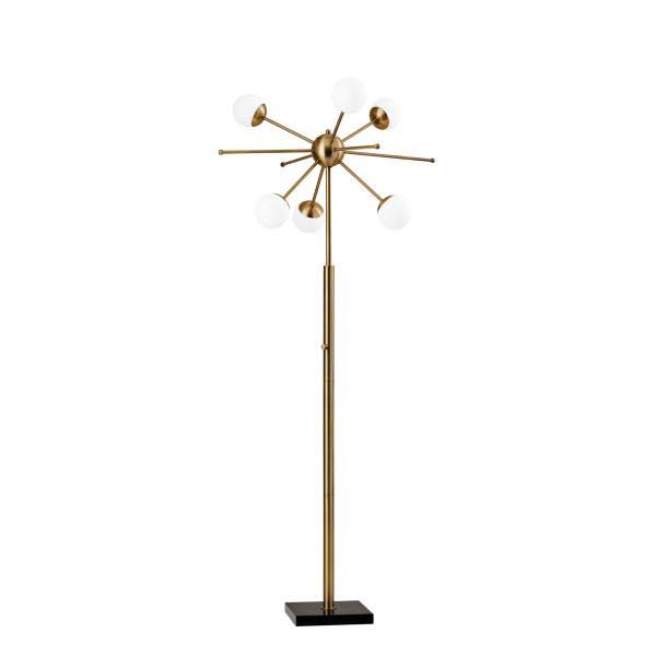 Home Outfitters 64" Brass Six Light Novelty Floor Lamp