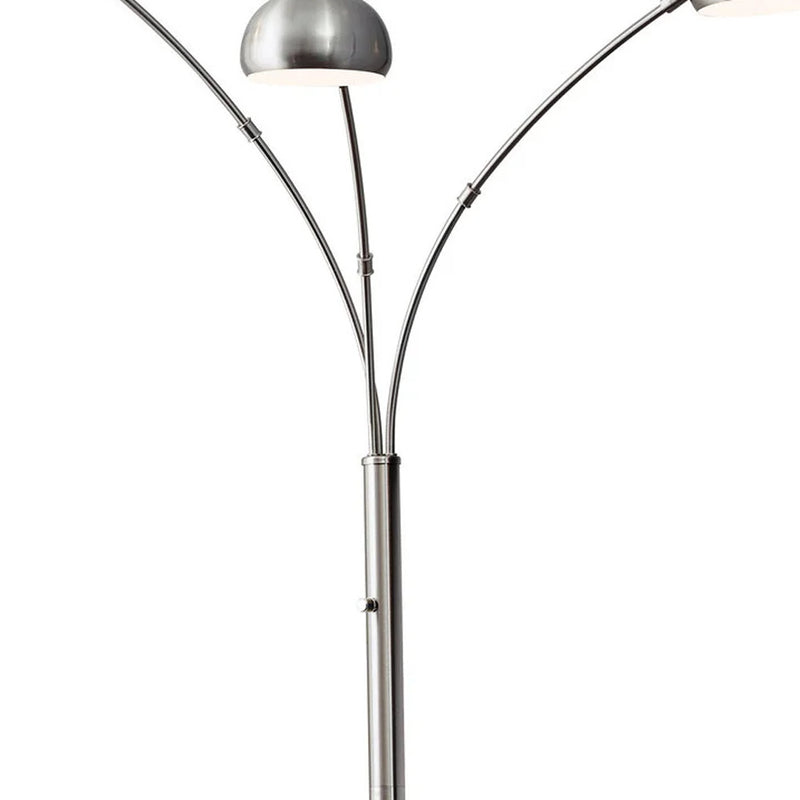 Home Outfitters 84" Steel Three Light Tree Floor Lamp With Silver Solid Color Bell Shade