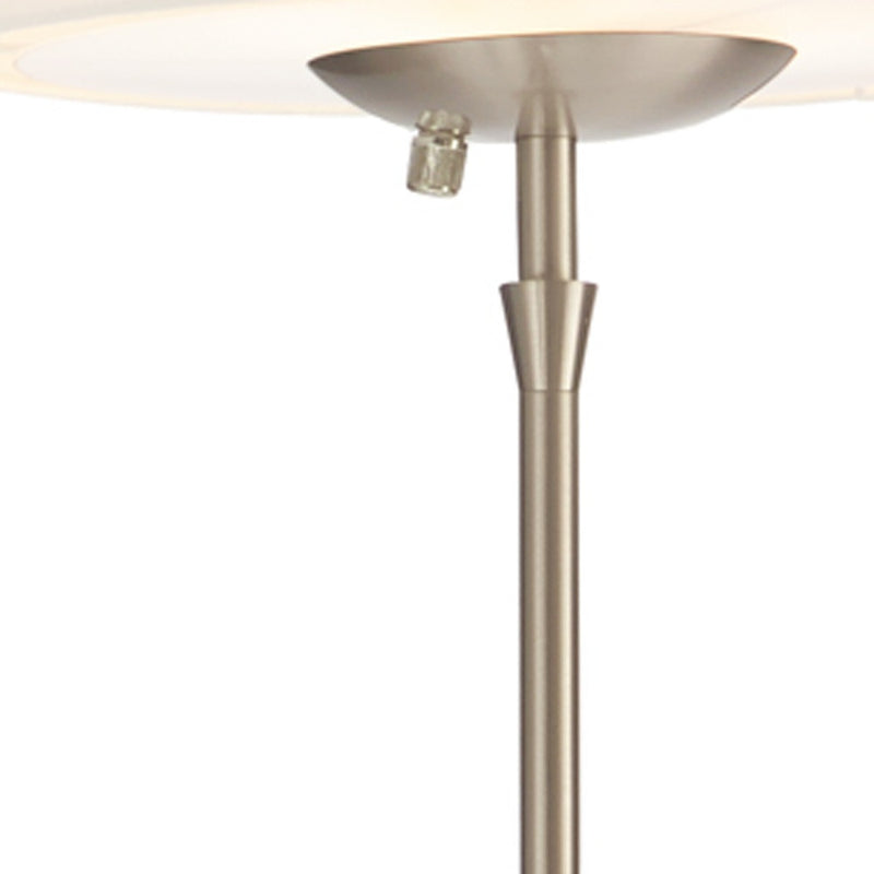 Home Outfitters 71" Brushed Led Torchiere Floor Lamp With White Empire Shade