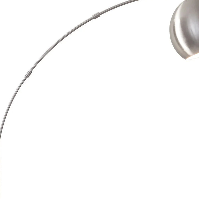 Home Outfitters 78" Steel Arc Floor Lamp With Silver Solid Color Bowl Shade