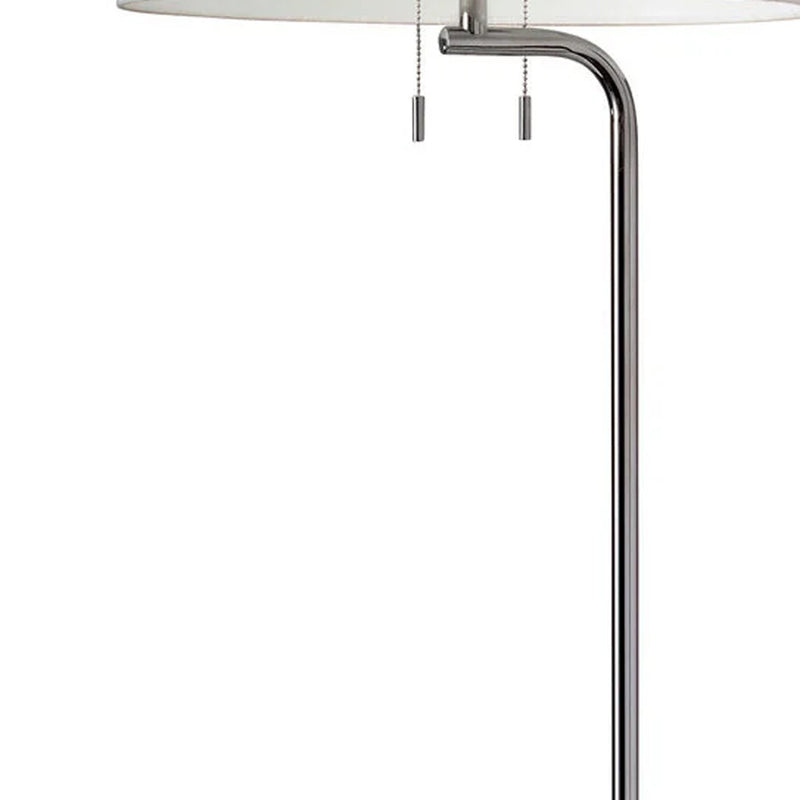 Home Outfitters 65" Tray Table Floor Lamp With White Drum Shade