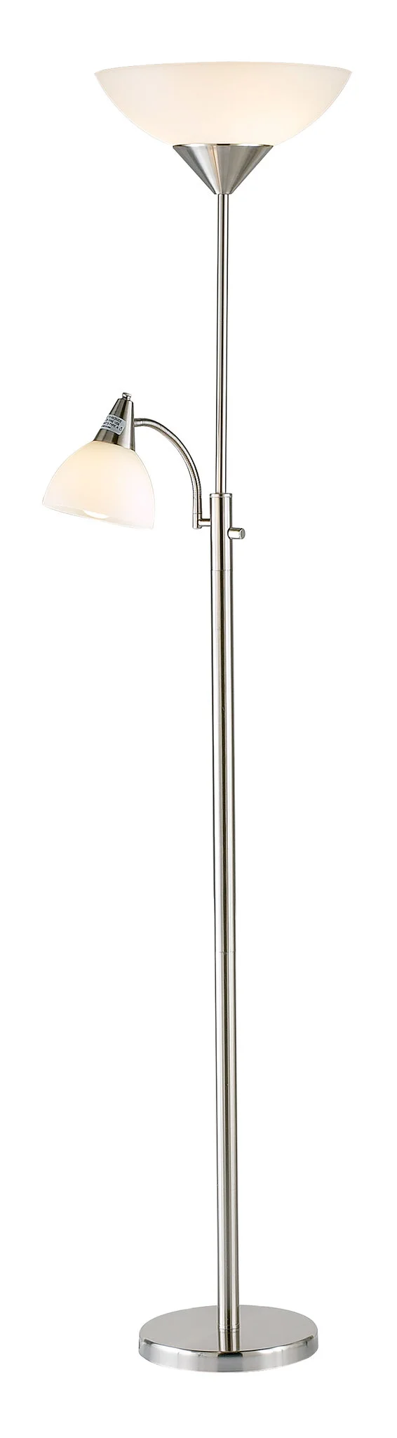 Home Outfitters 71" Two Light Novelty Floor Lamp With White Bowl Shade