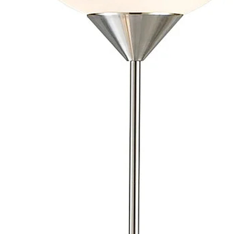 Home Outfitters 71" Two Light Novelty Floor Lamp With White Bowl Shade