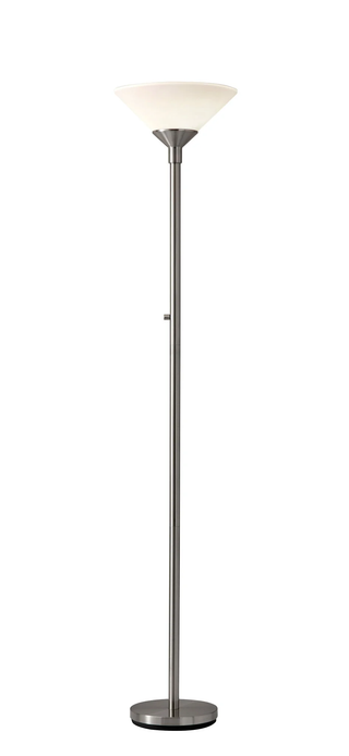 Home Outfitters 73" Torchiere Floor Lamp With White Cone Shade