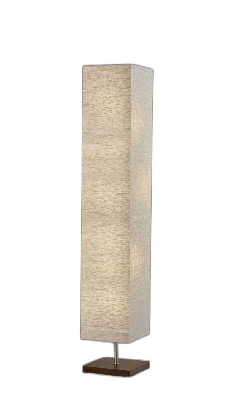 Home Outfitters 57" Two Light Column Floor Lamp With White Rectangular Shade