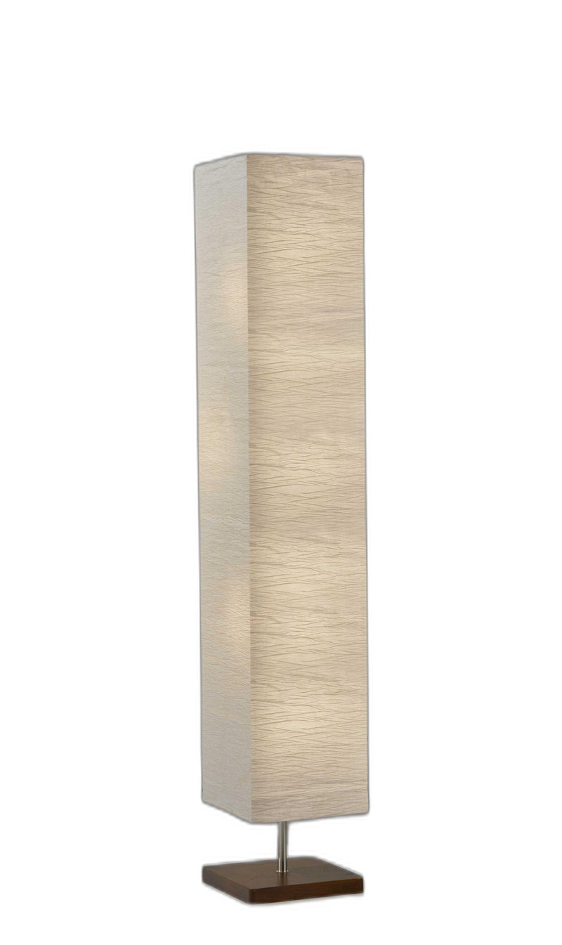 Home Outfitters 57" Two Light Column Floor Lamp With White Rectangular Shade