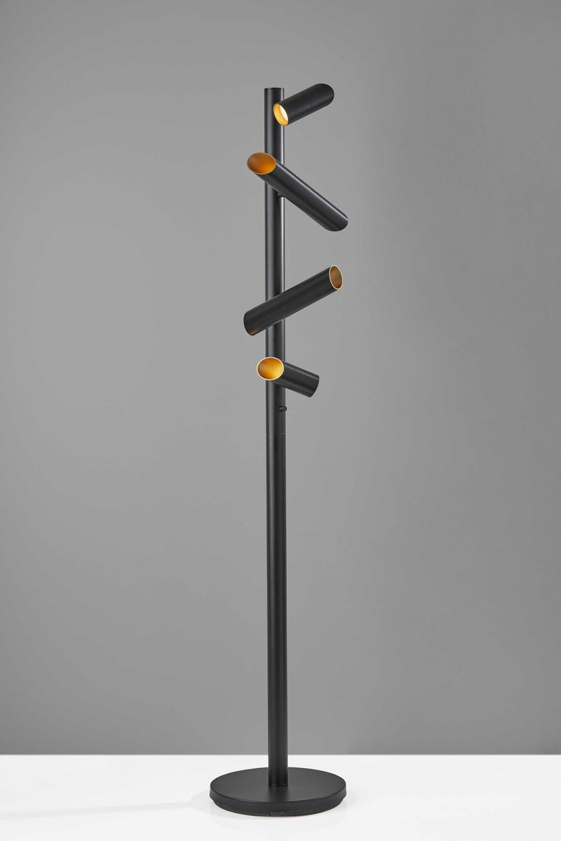 Home Outfitters This Way That Way Black Metal Led Floor Lamp