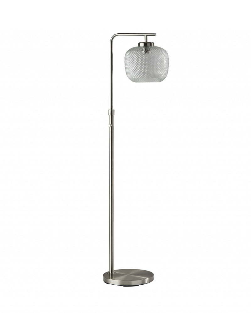 Home Outfitters 60" Task Floor Lamp With Clear Globe Shade