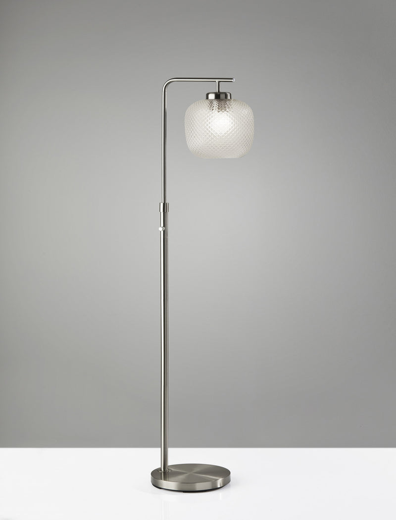 Home Outfitters 60" Task Floor Lamp With Clear Globe Shade