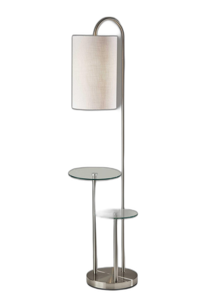 Home Outfitters 66" Tray Table Floor Lamp With White Drum Shade