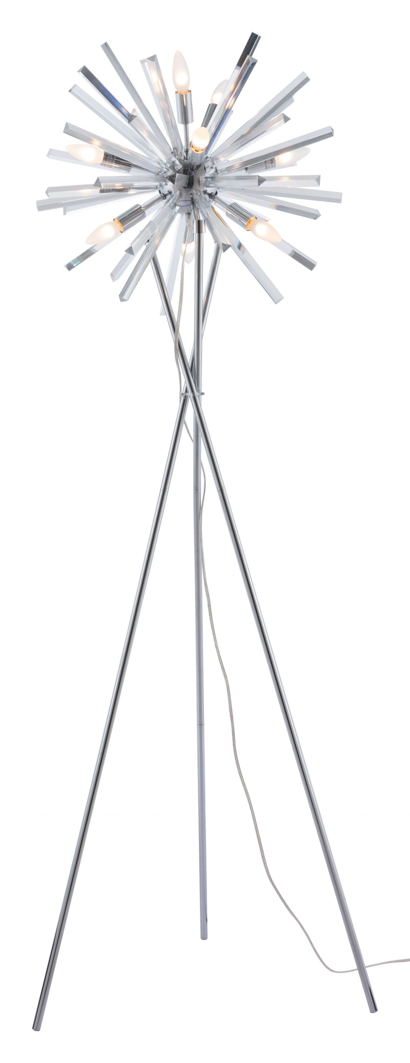 Home Outfitters 71" Steel Multi Light Traditional Shaped Floor Lamp