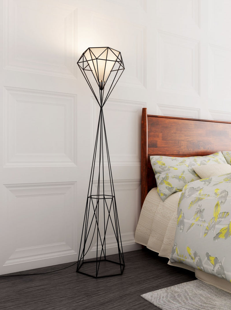 Home Outfitters Black Diamond Floor Lamp Black