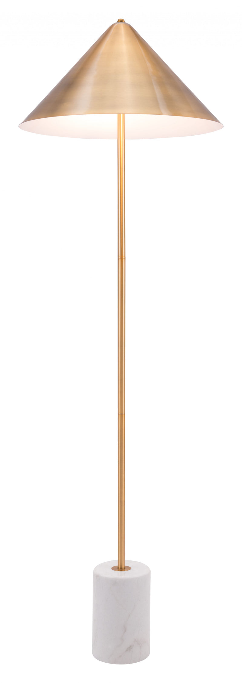 Home Outfitters Flare Floor Lamp Gold & White