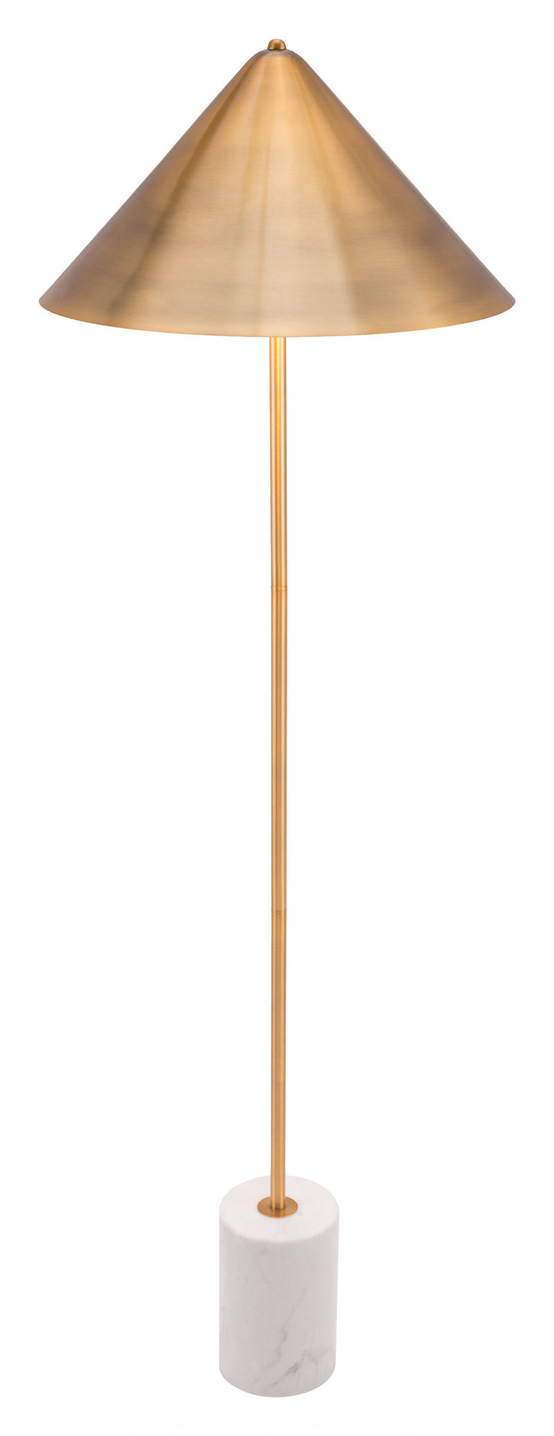 Home Outfitters Flare Floor Lamp Gold & White