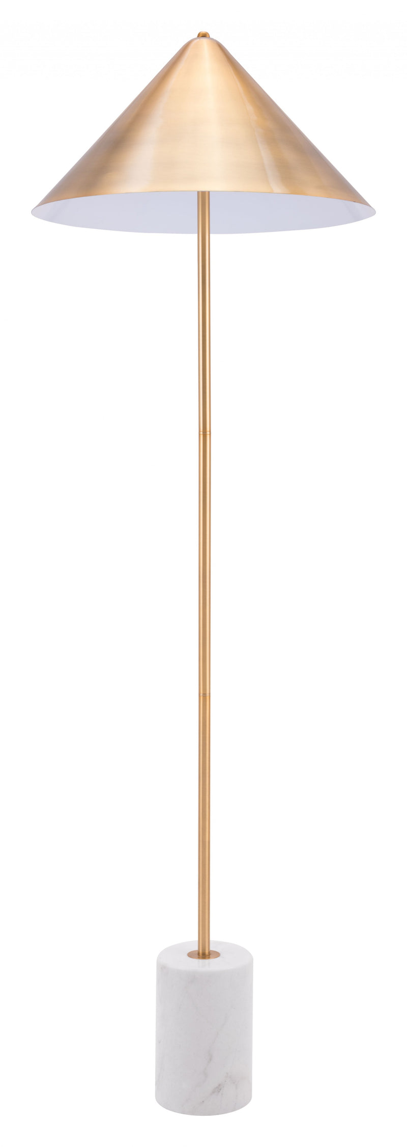 Home Outfitters Flare Floor Lamp Gold & White