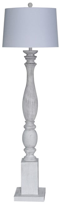 Home Outfitters White Wash Plantation Floor Lamp