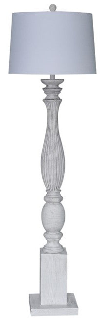 Home Outfitters White Wash Plantation Floor Lamp