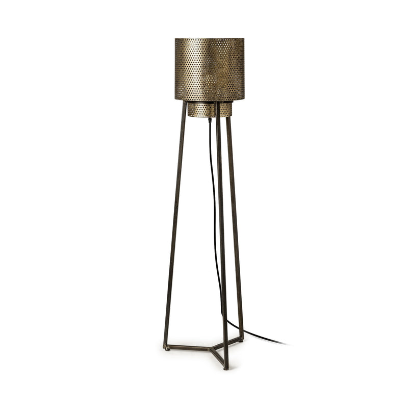 Home Outfitters Gold Textured Tripod Floor Lamp