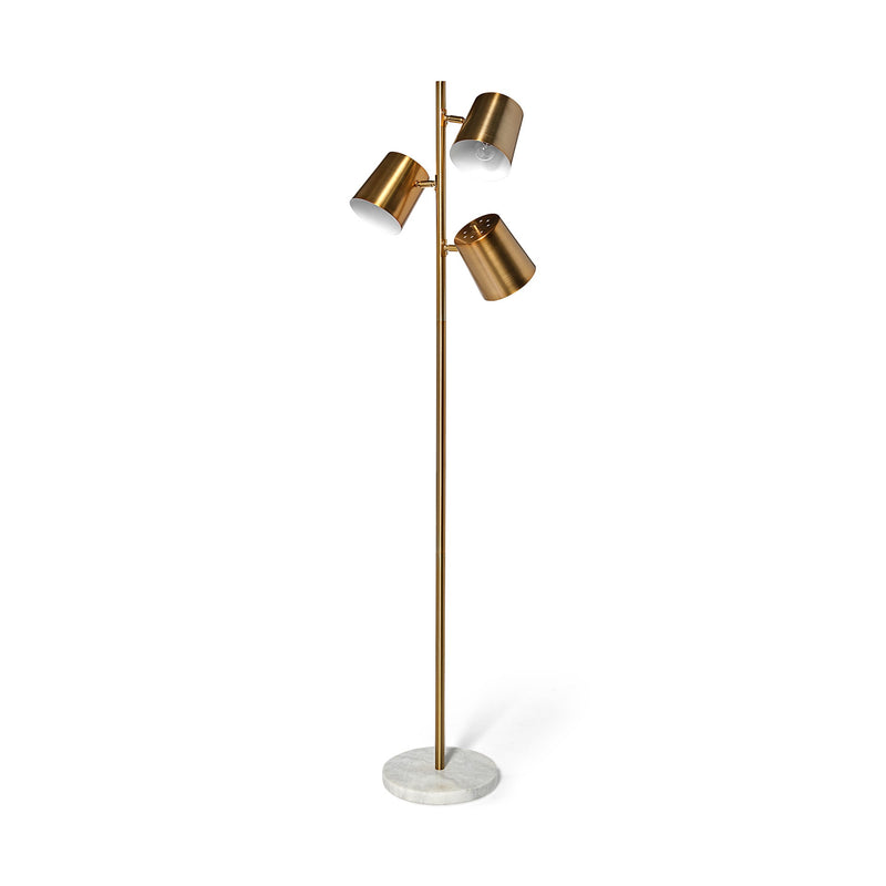 Home Outfitters Marble Base Gold Floor Lamp