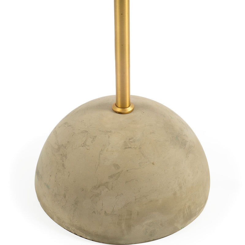 Home Outfitters Antiqued Gold Black and Concrete Floor Lamp