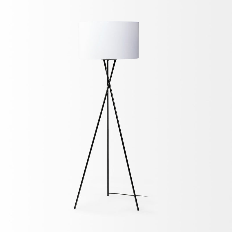 Home Outfitters Black Metal Tripod Floor Lamp