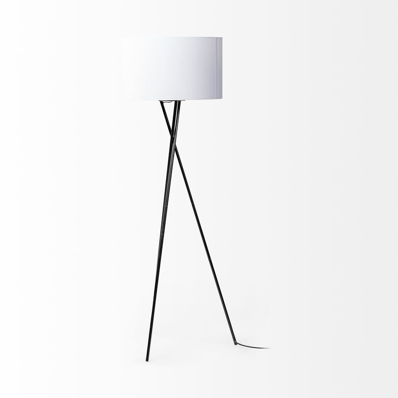 Home Outfitters Black Metal Tripod Floor Lamp