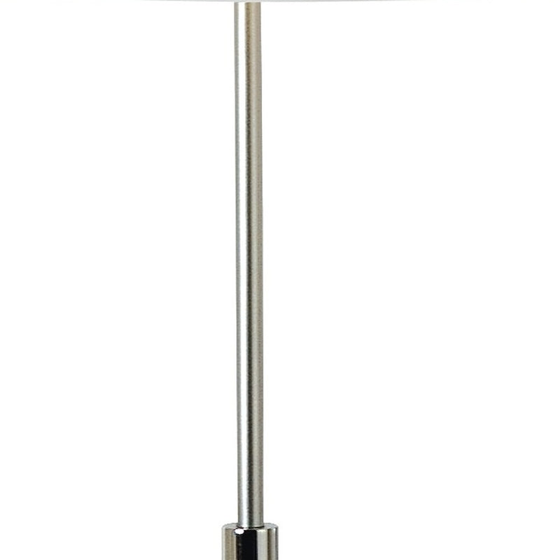 Home Outfitters 62" Chrome Traditional Shaped Floor Lamp With White Empire Shade