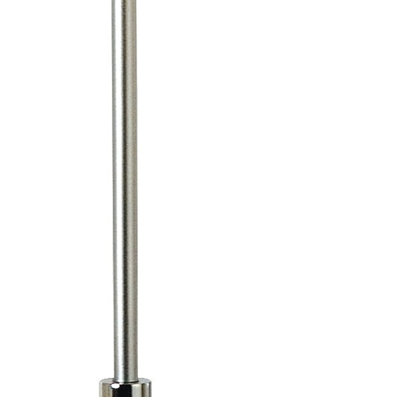 Home Outfitters 62" Chrome Traditional Shaped Floor Lamp With White Empire Shade