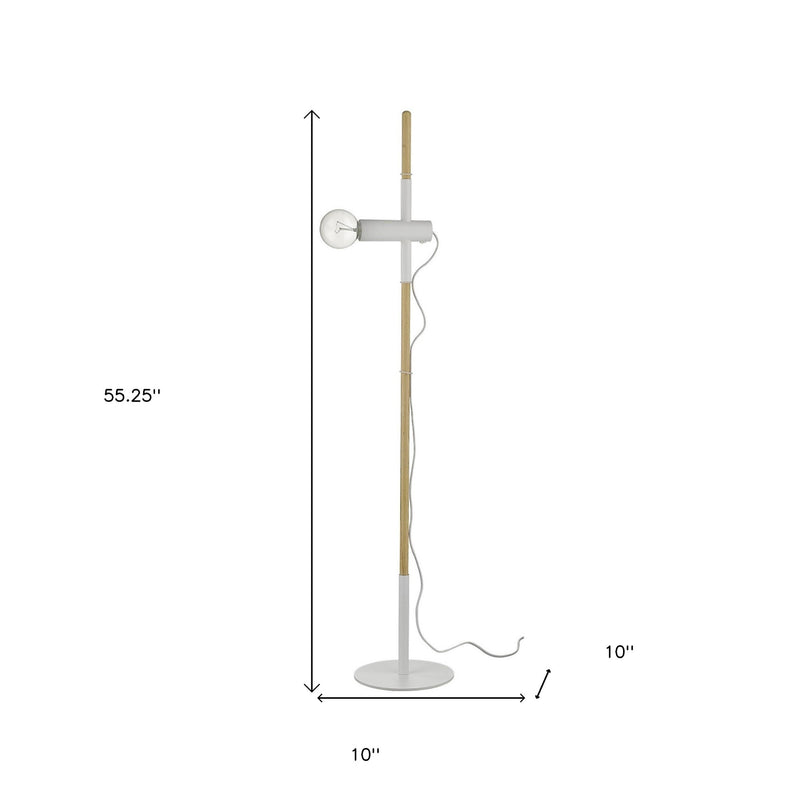 Home Outfitters 55" Natural Reading Floor Lamp